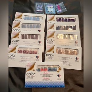 Bundle of 9 Color Street Nail Strips - New Sealed in Package + bonus strips